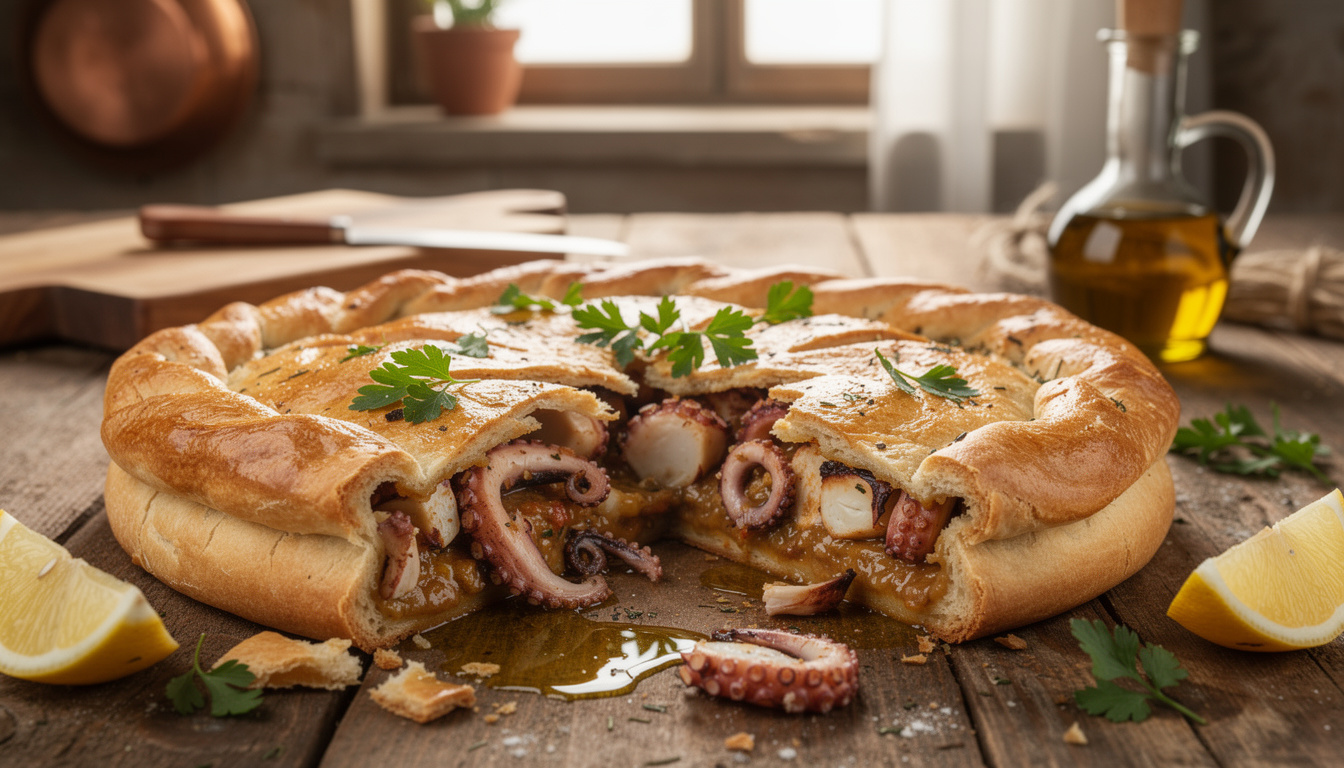 découvrez comment préparer une délicieuse tielle sétoise, la tourte traditionnelle au poulpe, avec notre recette facile et authentique.