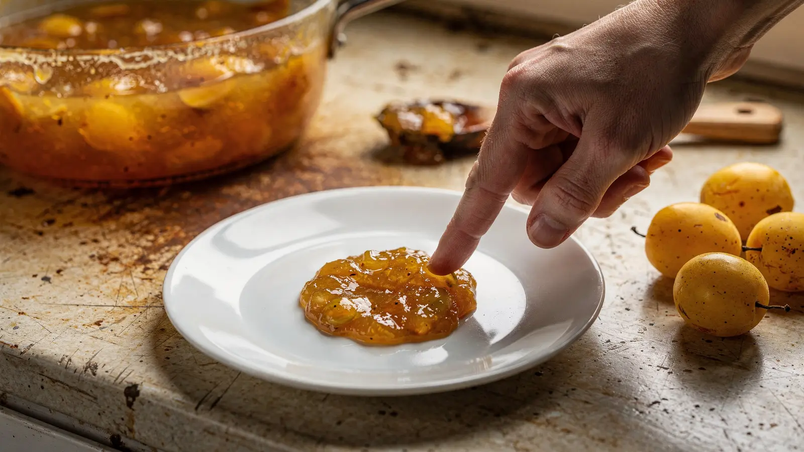 Confiture de mirabelles : le test de l’assiette froide pour vérifier la cuisson Confiture de mirabelles : le test de l’assiette froide pour vérifier la cuisson