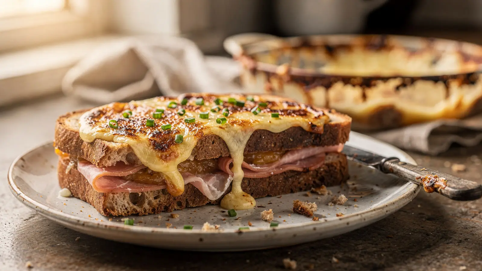 Croque-monsieur au Comté : une recette à la compotée d’oignon et à la sauce Mornay Croque-monsieur au Comté : une recette à la compotée d’oignon et à la sauce Mornay