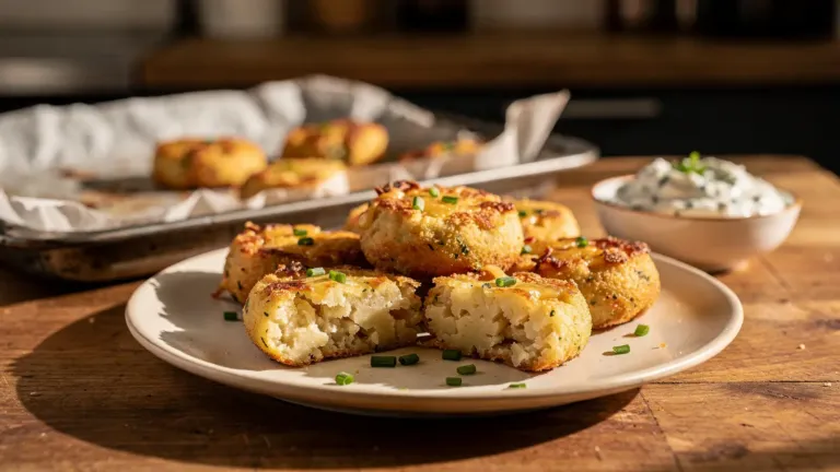 Des croquettes de chou-fleur au fromage, cuites au four sans friture pour l’apéritif
