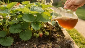 Fraisiers : l’infusion de marc de café, un apport d’azote à utiliser avec prudence