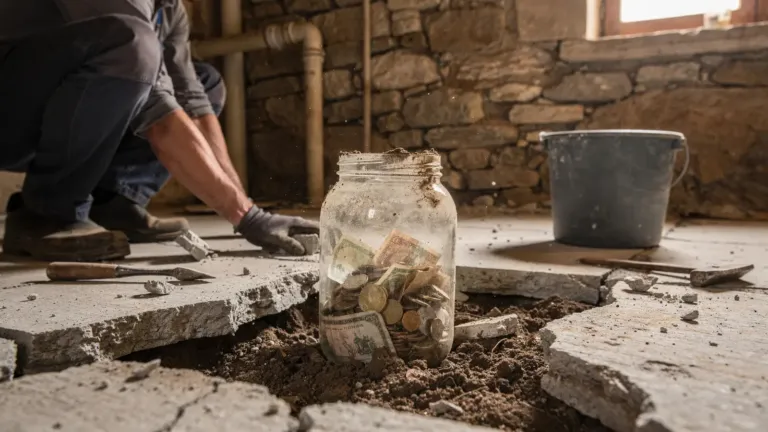 Longère achetée 92 000 euros en 2019 : un artisan déterre un bocal enfoui en 1958 sous la buanderie