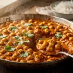 Pois chiches façon butter chicken : un curry sans viande à la sauce crémeuse et épicée