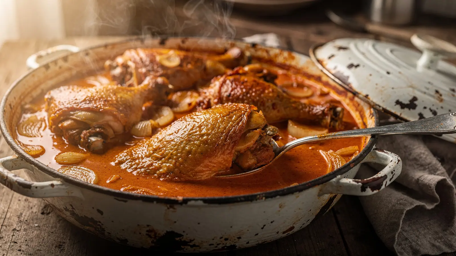 Ragoût de poulet : le paprika pour relever la viande et parfumer la sauce Ragoût de poulet : le paprika pour relever la viande et parfumer la sauce