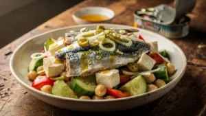 Sardines en conserve : l’astuce du chef Carlos Gómez avec fromage frais, concombre et poivron rouge
