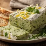 Une terrine de courgettes au chèvre frais et aux herbes, à servir froide à l’apéritif